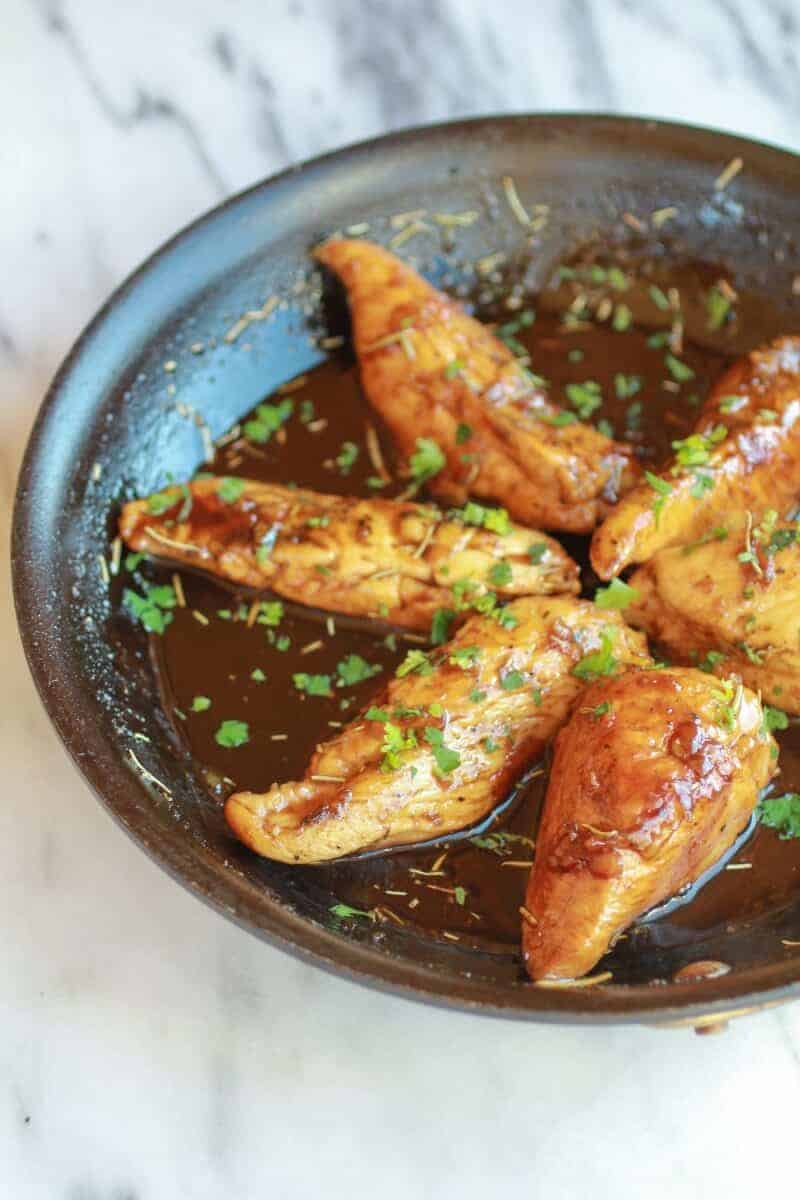 Balsamic Orange Glazed Chicken with Creamy Goat Cheese Polenta-2