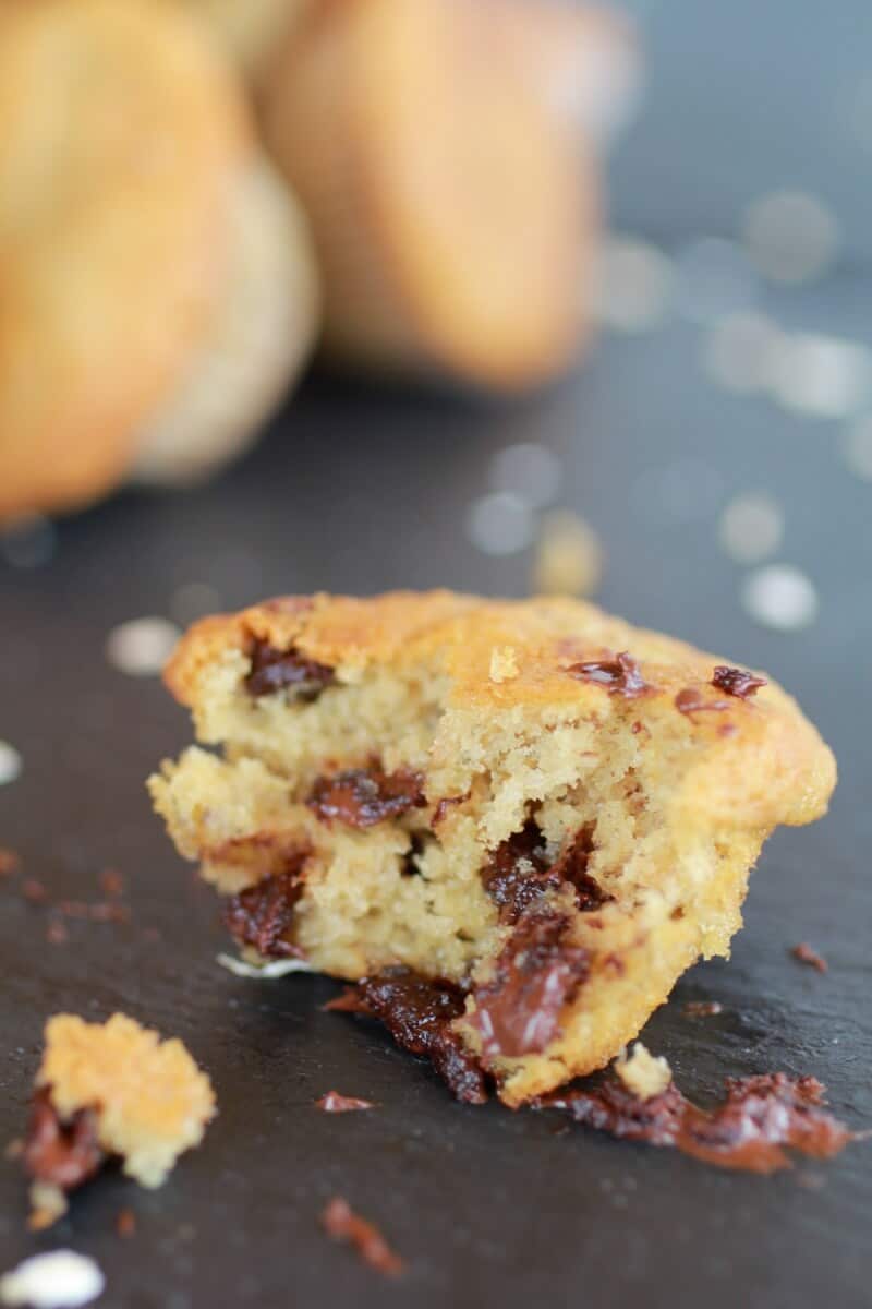Chocolate Chip Cookie Banana Muffins-8