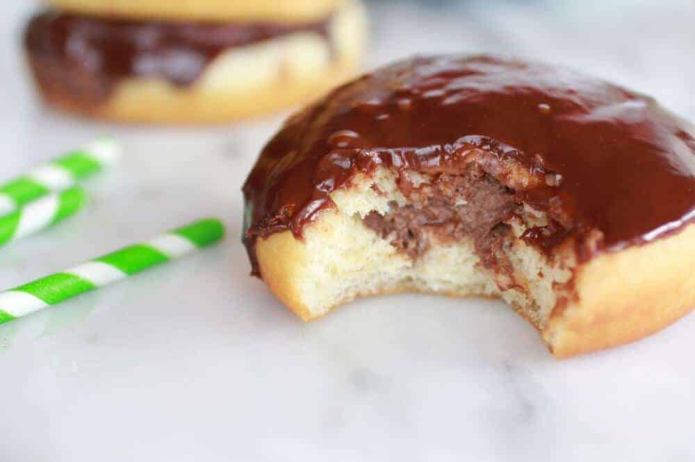 Chocolate Irish Cream Filled Dounuts-11