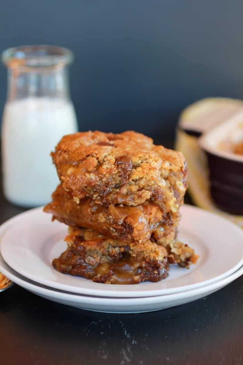 Oatmeal Chocolate Caramel Bars-1