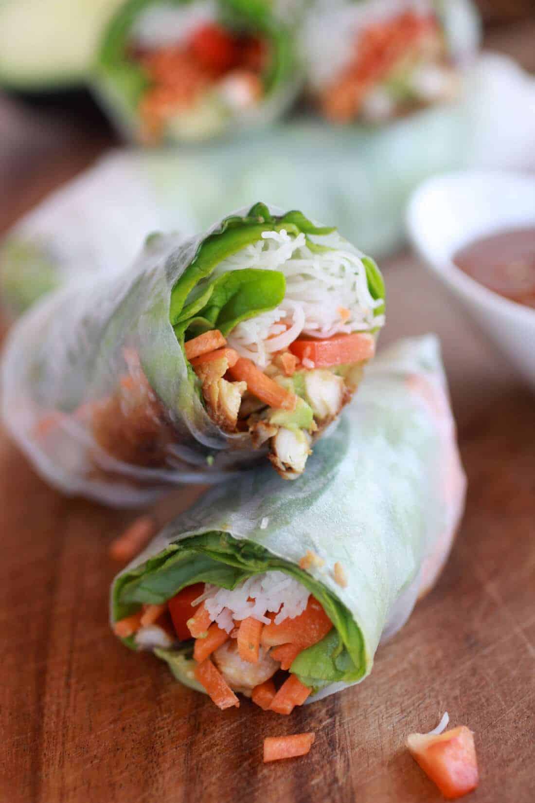 Avocado and Chicken Spring Rolls-6