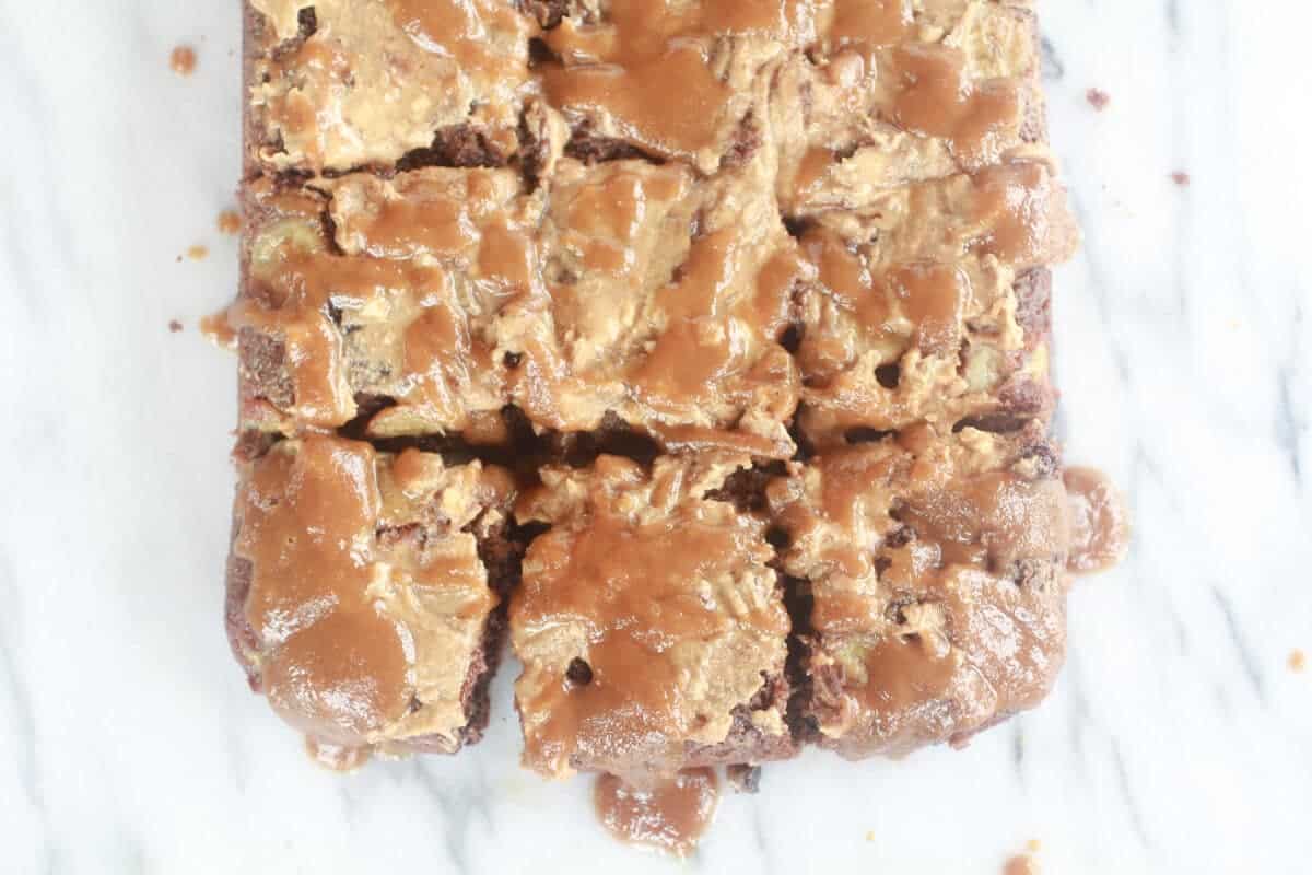 Lightened-Up Chocolate Banana Upside Down Cake-3