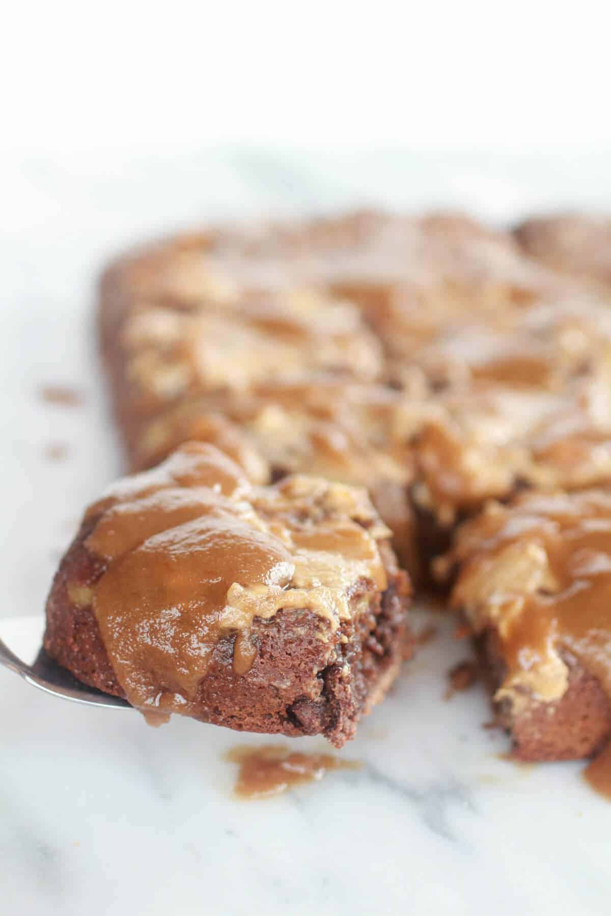 Lightened-Up Chocolate Banana Upside Down Cake-4