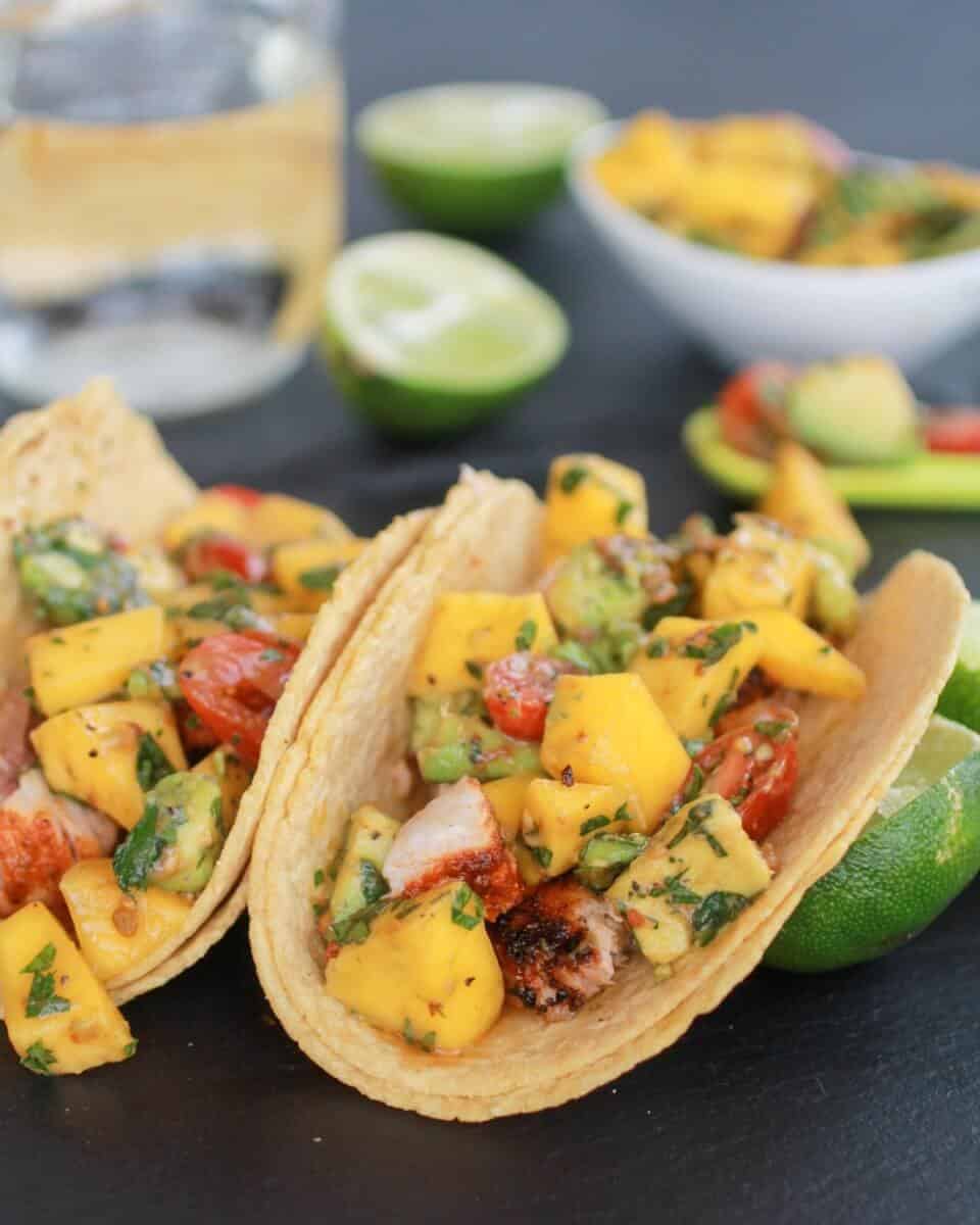 Mahi Mahi Fish Tacos with Chipotle Mango Salsa-1