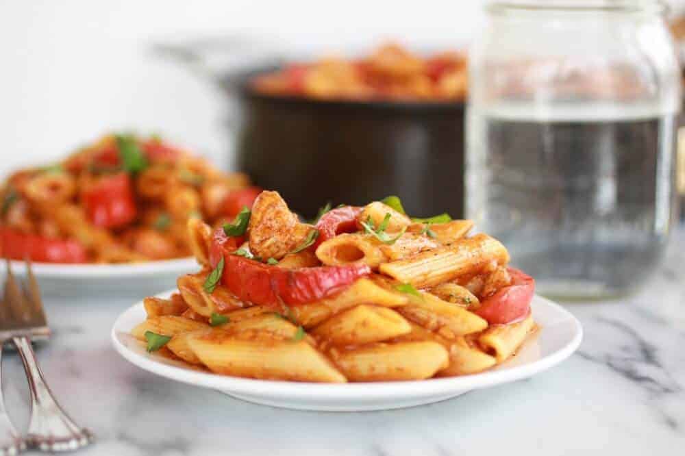 Fajita Chicken and Enchilada Pasta-5