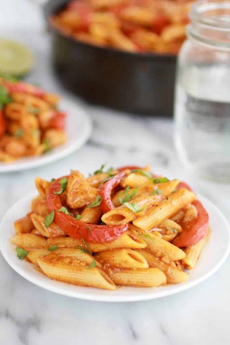 Fajita Chicken and Enchilada Pasta-7