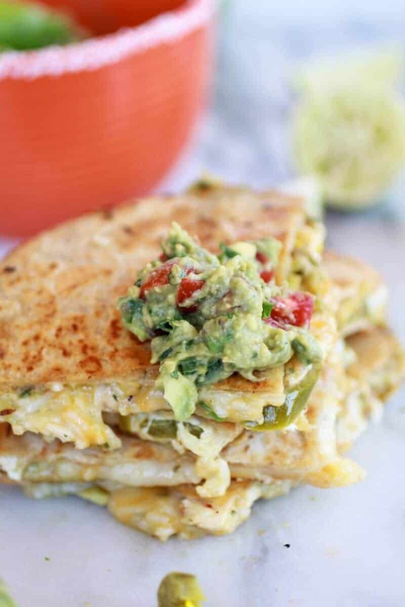 Margarita Chicken Quesadilla with Margarita Guacamole https://fett-weg.today/