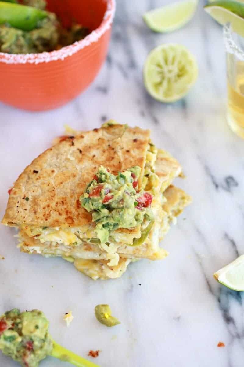 Margarita Chicken Quesadilla with Margarita Guacamole https://fett-weg.today/