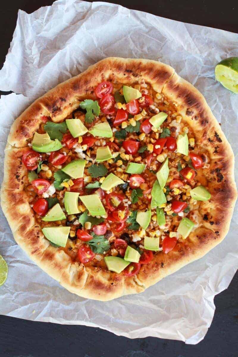 Grilled Corn and Chipotle Pesto Pizza with Queso Fresco | https://fett-weg.today/