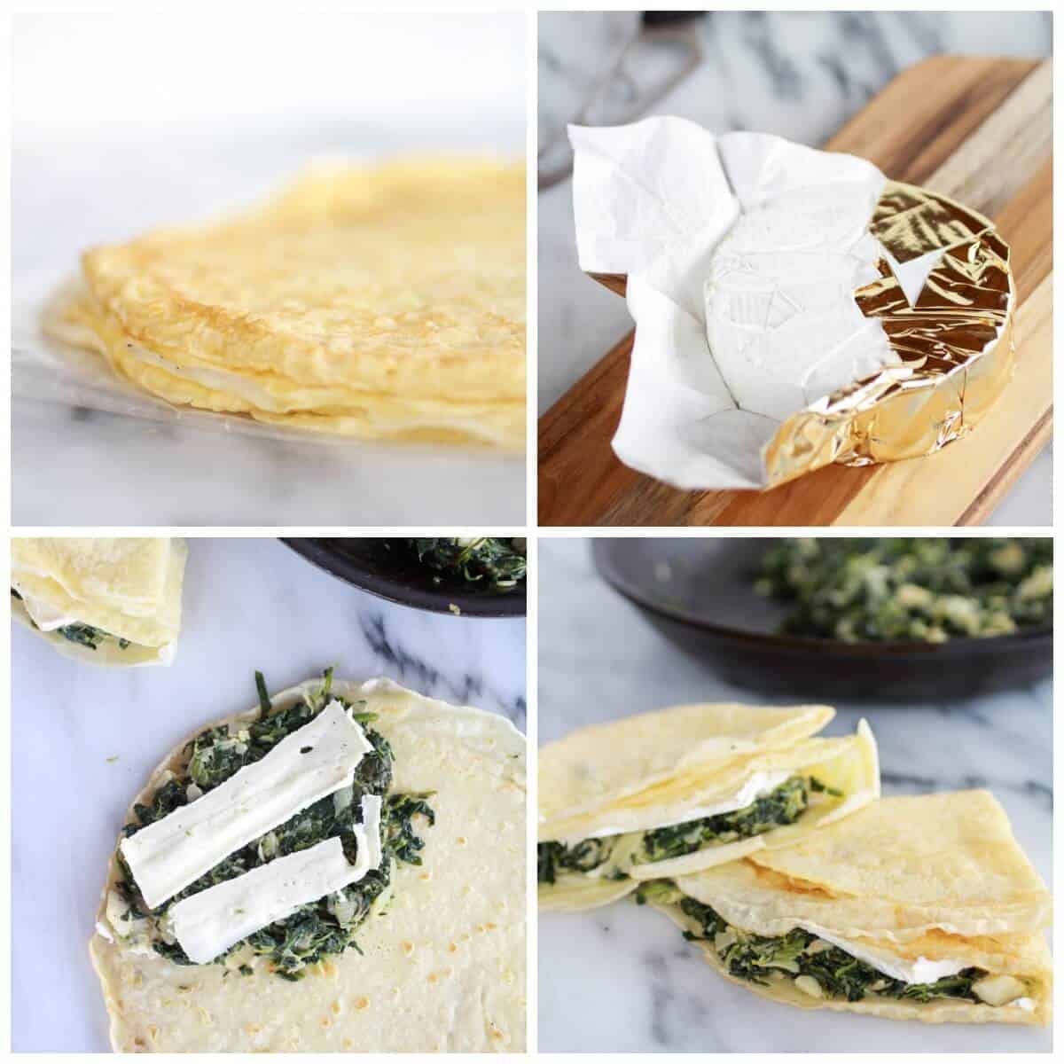 Spinach Artichoke and Brie Crepes with Sweet Honey Sauce | https://fett-weg.today/