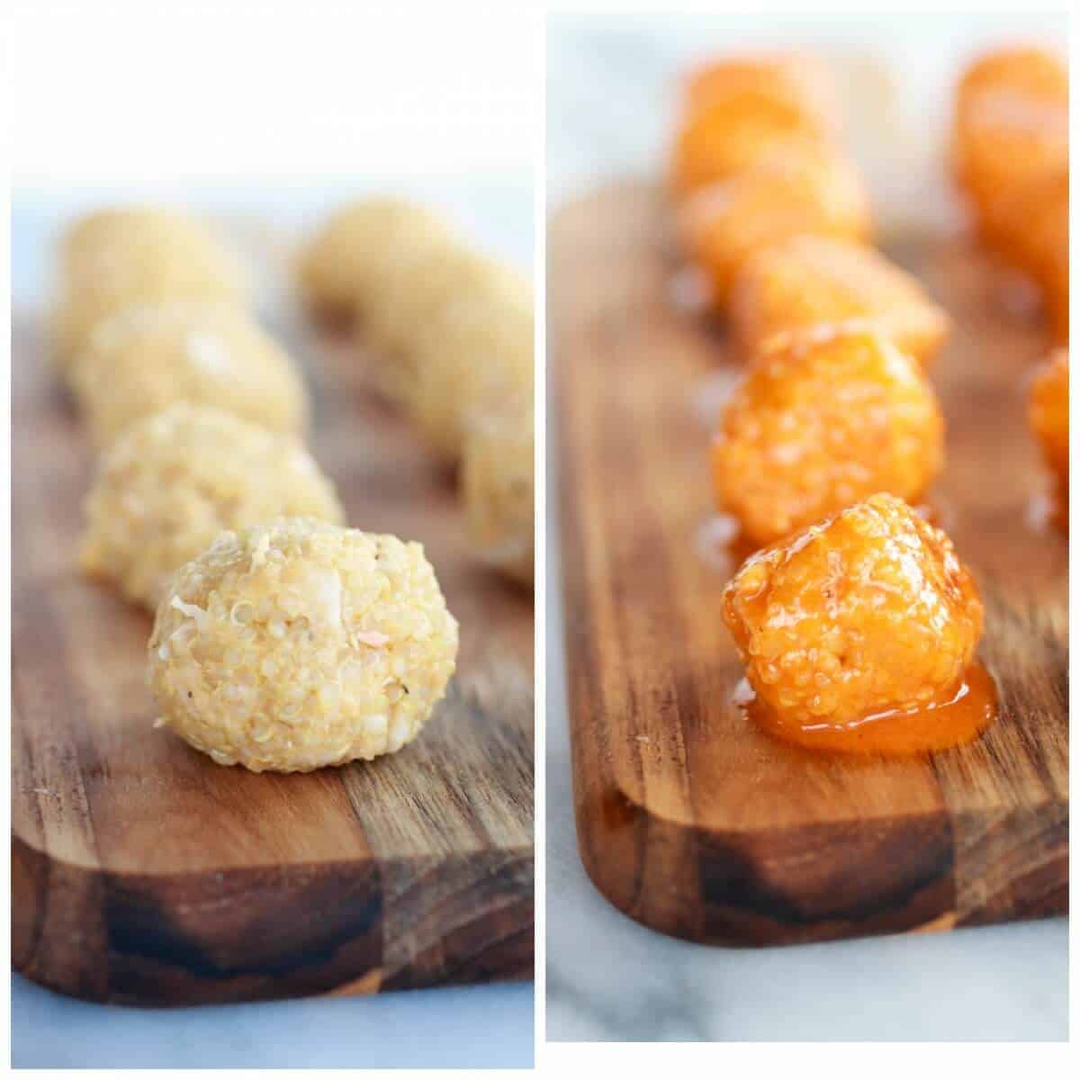 Crispy Buffalo Quinoa Bites Salad | https://fett-weg.today/