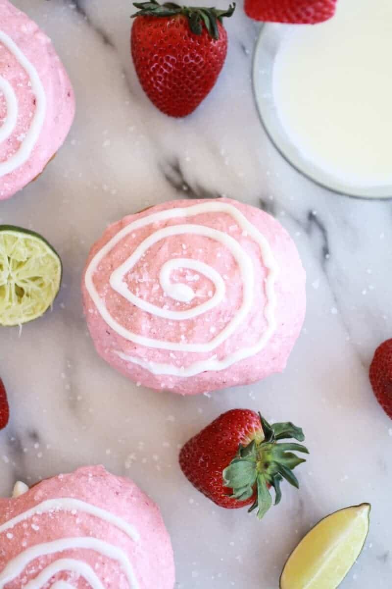 Strawberry Margarita Cream Filled Donuts | https://fett-weg.today/