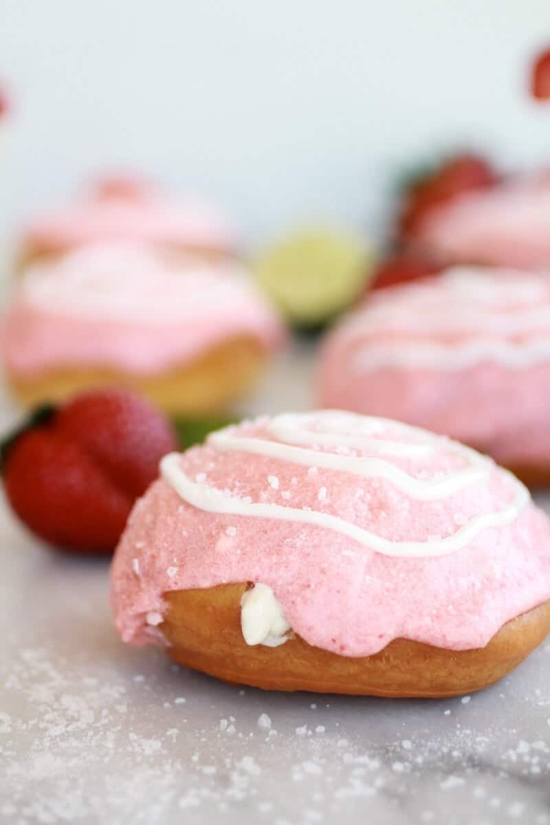 Strawberry Margarita Cream Filled Donuts | https://fett-weg.today/