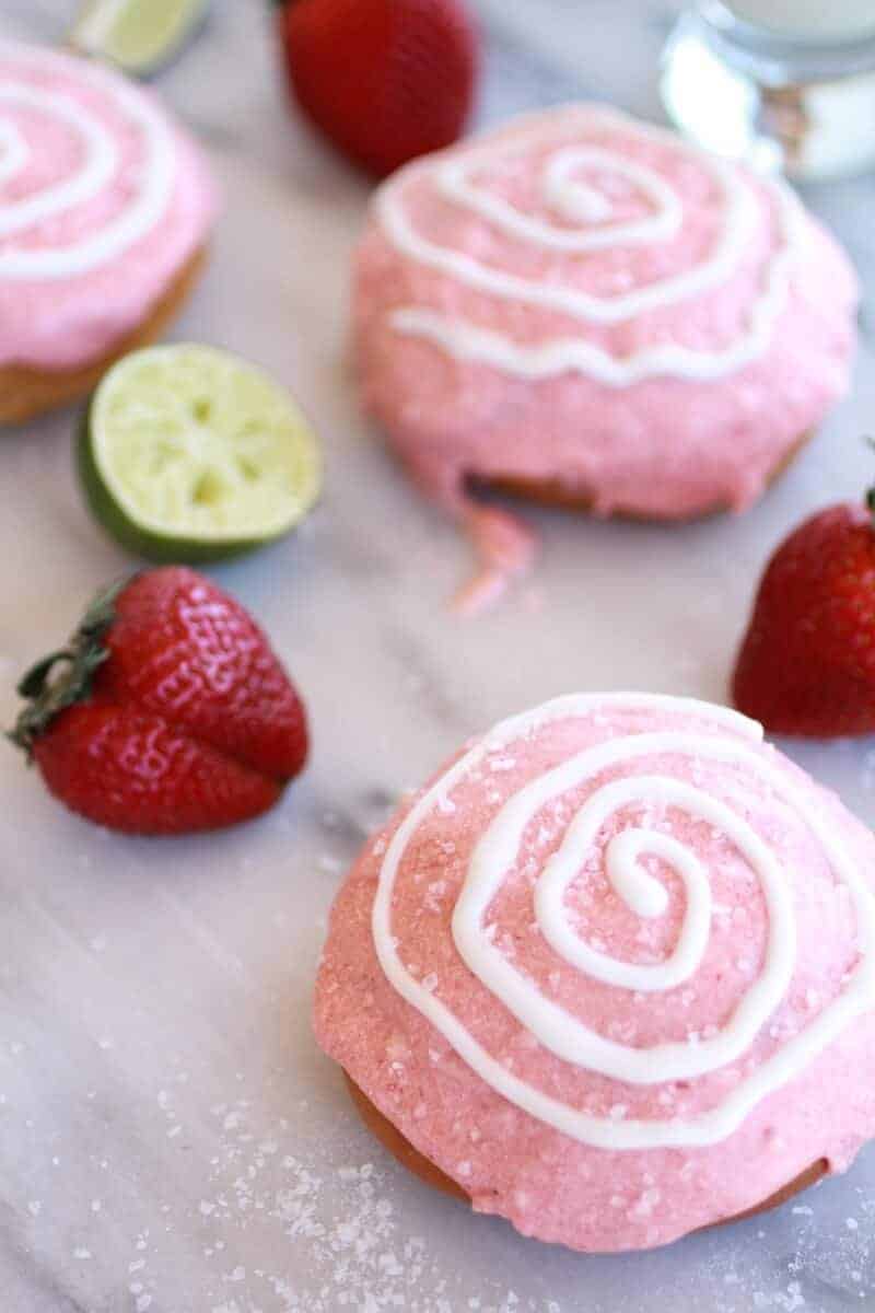 Strawberry Margarita Cream Filled Donuts | https://fett-weg.today/