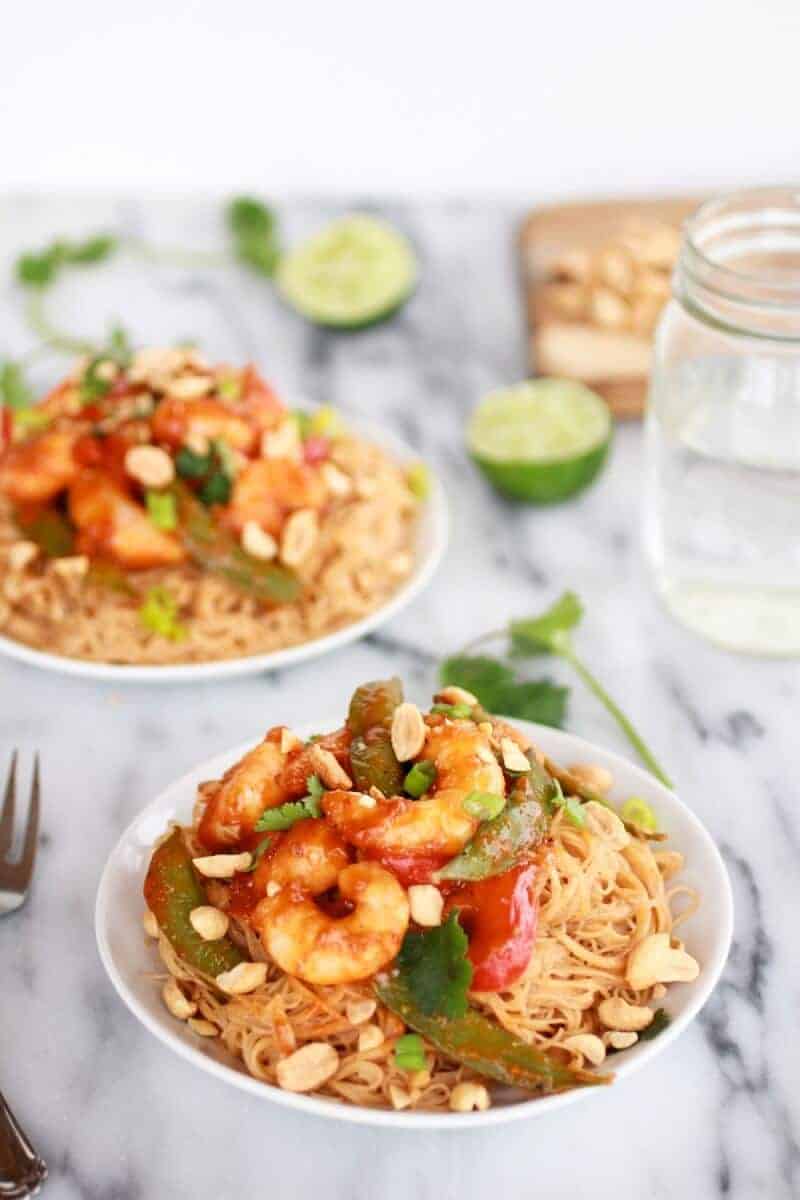 Sweet Thai Shrimp Curry with Peanut Noodles | https://fett-weg.today/