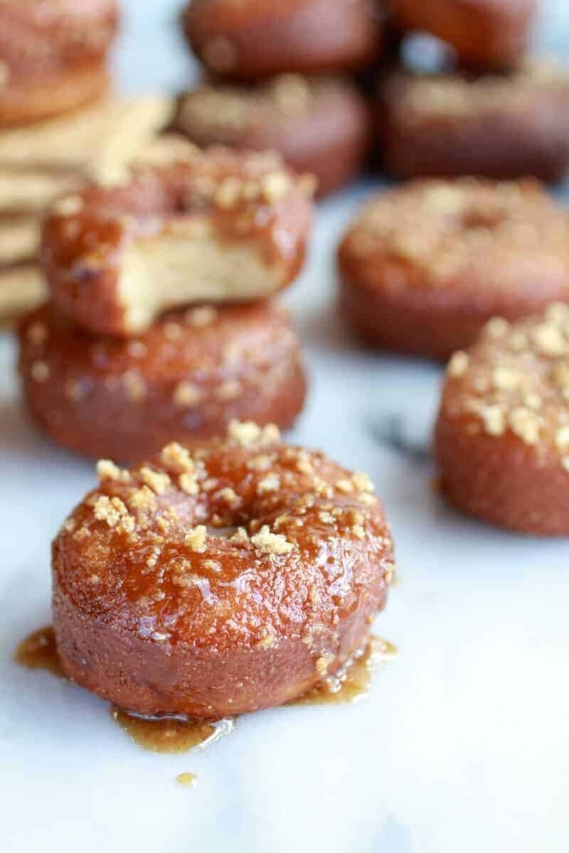 MIni Brown Sugar Glazed Graham Cracker Doughnuts | halfbakedharvest.com