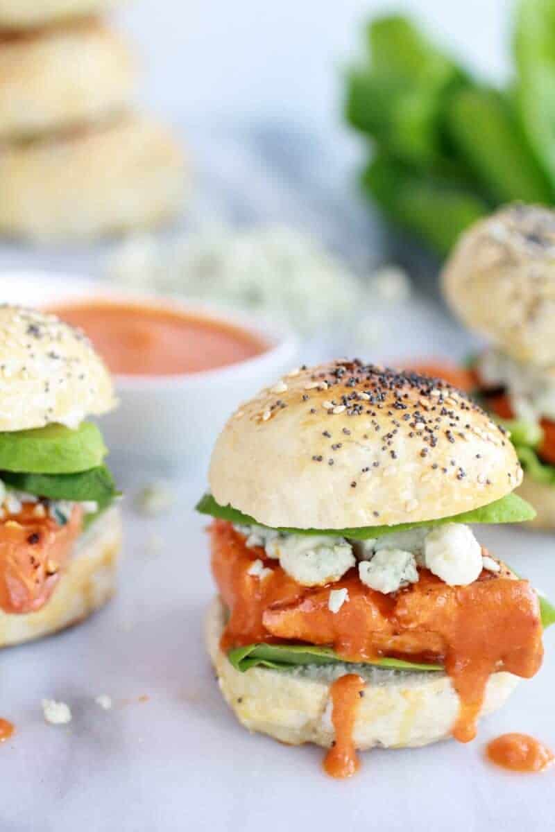 Crispy Buffalo Style Salmon Sliders | halfbakedharvest.com
