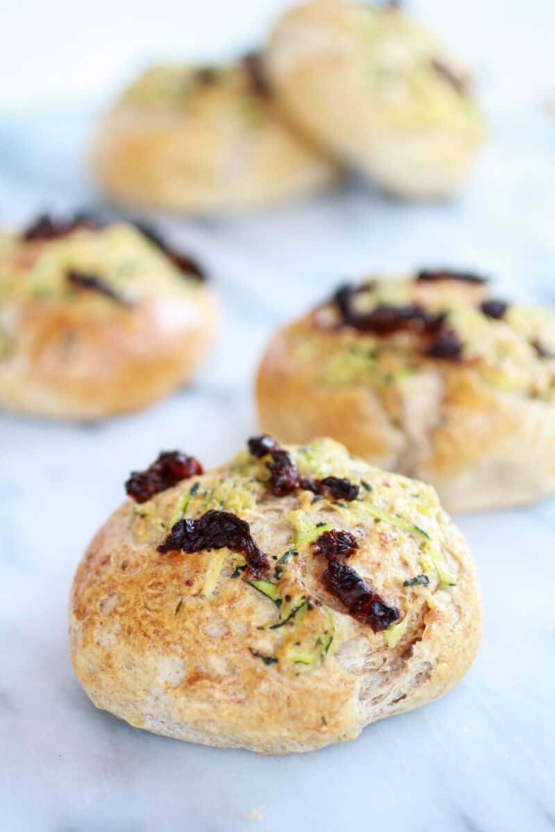 Parmesan Garlic Zucchini Whole Wheat Focaccia Buns | halfbakedharvest.com