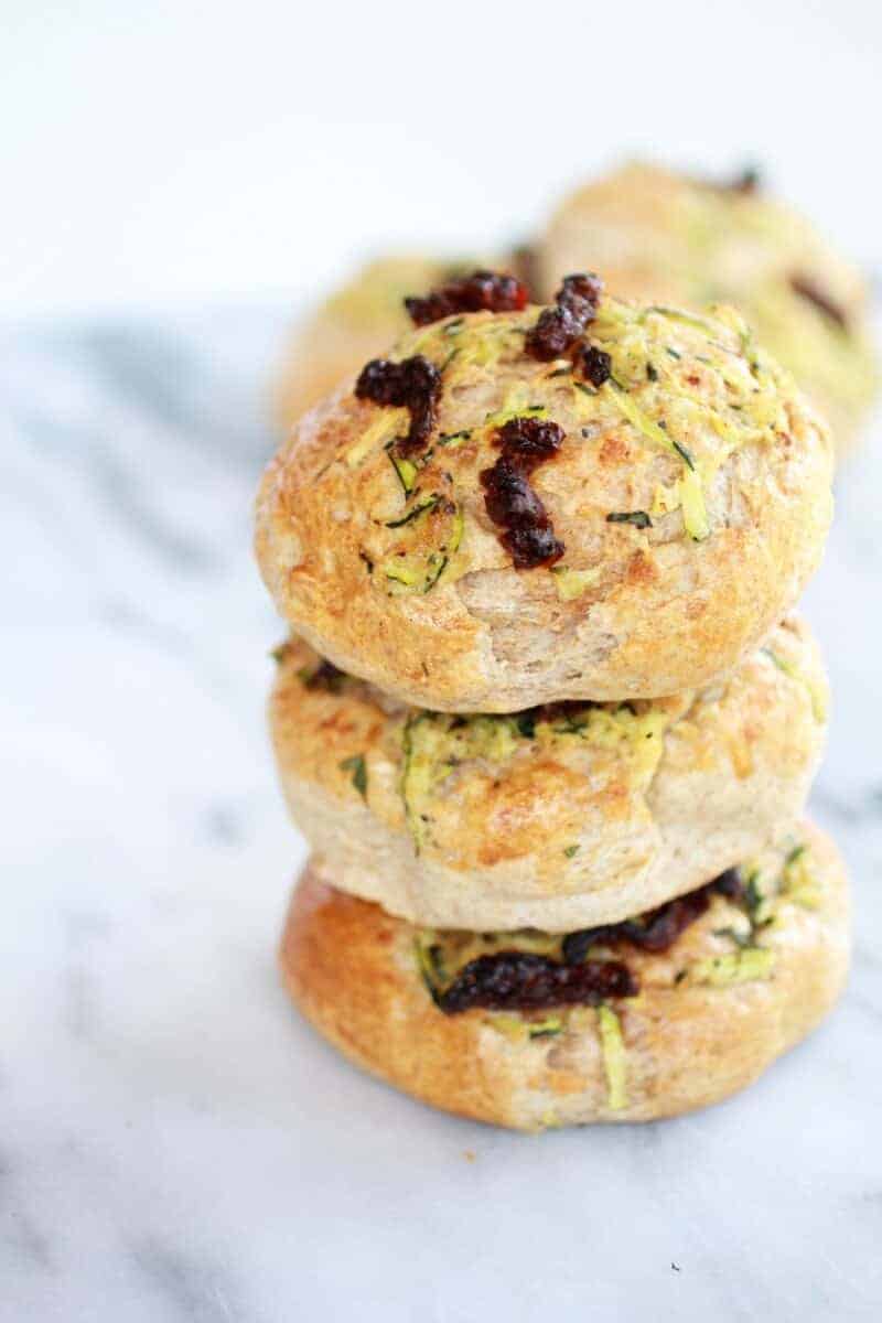 Parmesan Garlic Zucchini Whole Wheat Focaccia Buns | halfbakedharvest.com