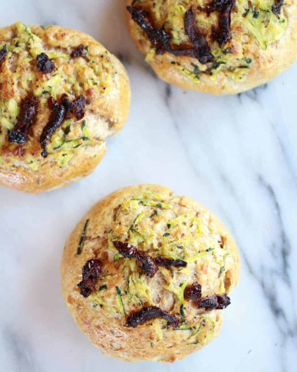 Parmesan Garlic Zucchini Whole Wheat Focaccia Buns | halfbakedharvest.com