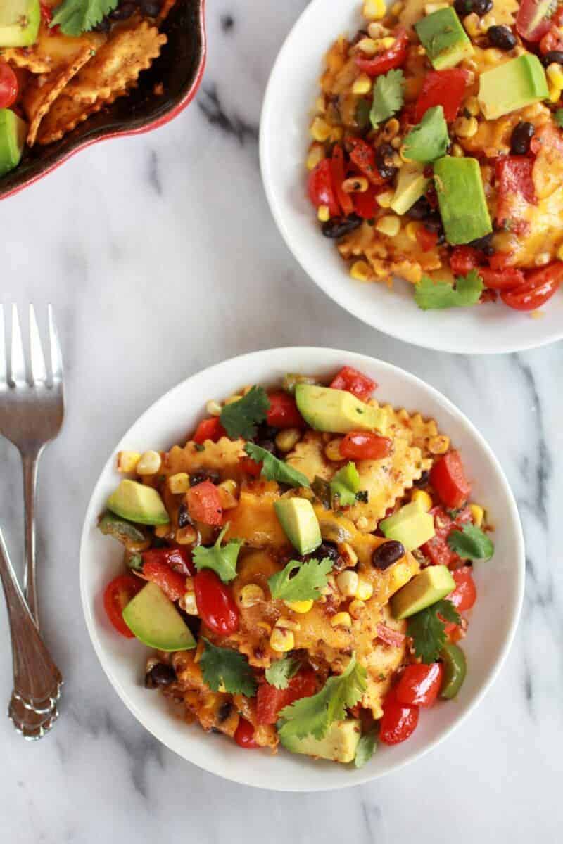 Quick + Easy Southwest Ravioli Skillet Pasta | halfbakedharvest.com