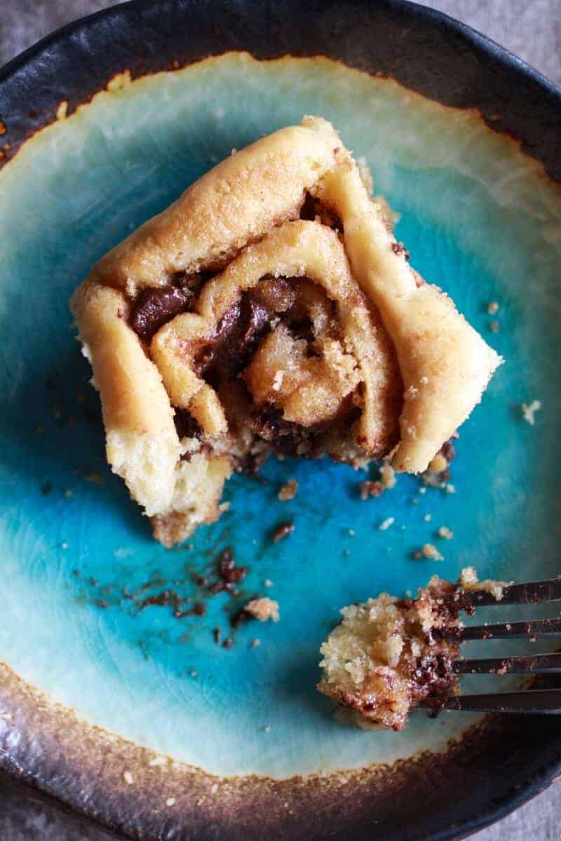 Chocolate Chip Stuffed Cinnamon Roll Ice Cream with Vanilla Bean Brown Butter Sauce | halfbakedharvest.com