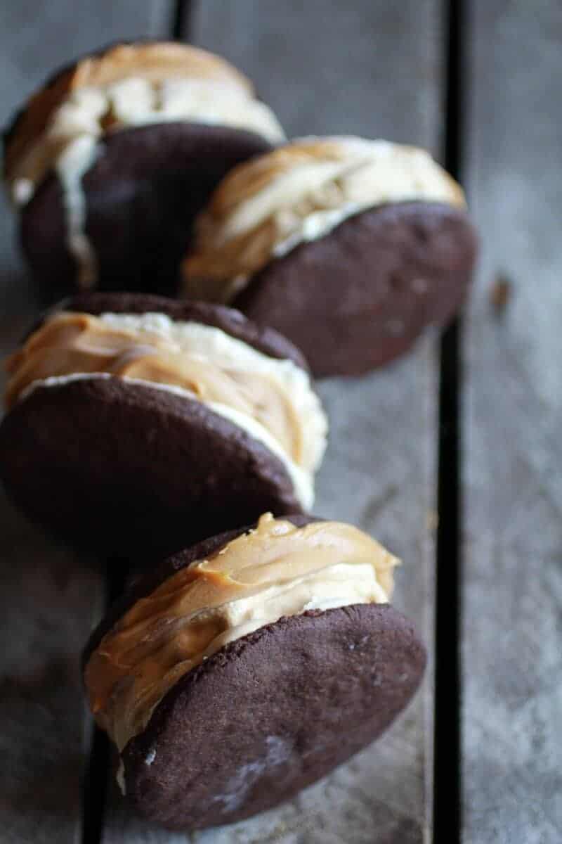 Chocolate Dipped Homemade Peanut Butter Oreo Mocha Ice Cream Sandwiches | halfbakedharvest.com