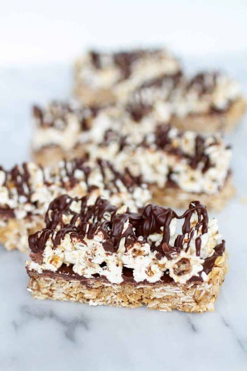 Dark Chocolate Cappuccino Popcorn Granola Bars | halfbakedharvest.com/