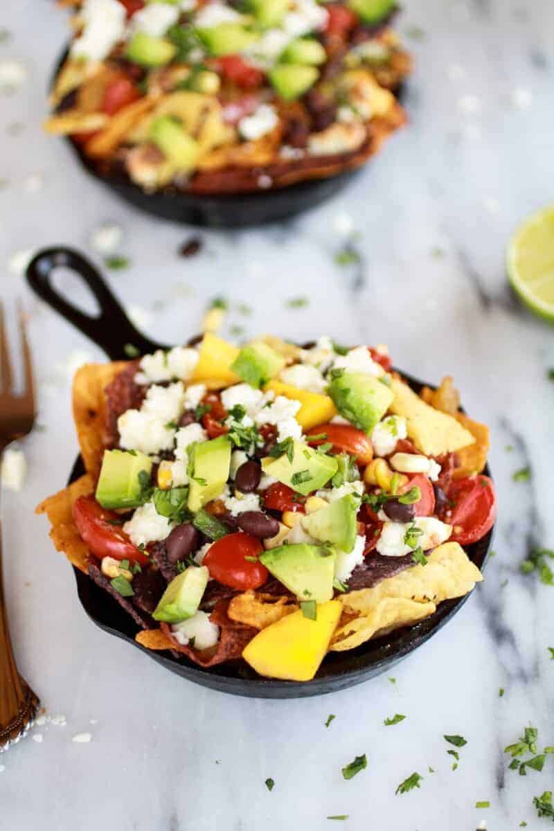 Simple Black Bean, Corn and Mango Chilaquiles with Queso Fresco | halfbakedharvest.com