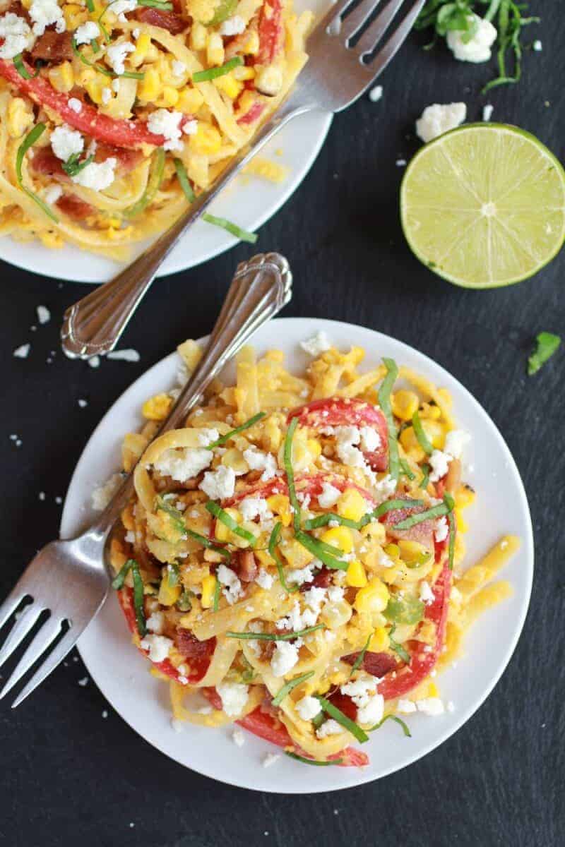 Summer Grilled Mexican Street Corn Fettuccine | halfbakedharvest.com