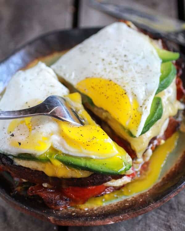 Crispy Kale BLT Croque Madame with Smoked Gouda + Avocado | halfbakedharvest.com