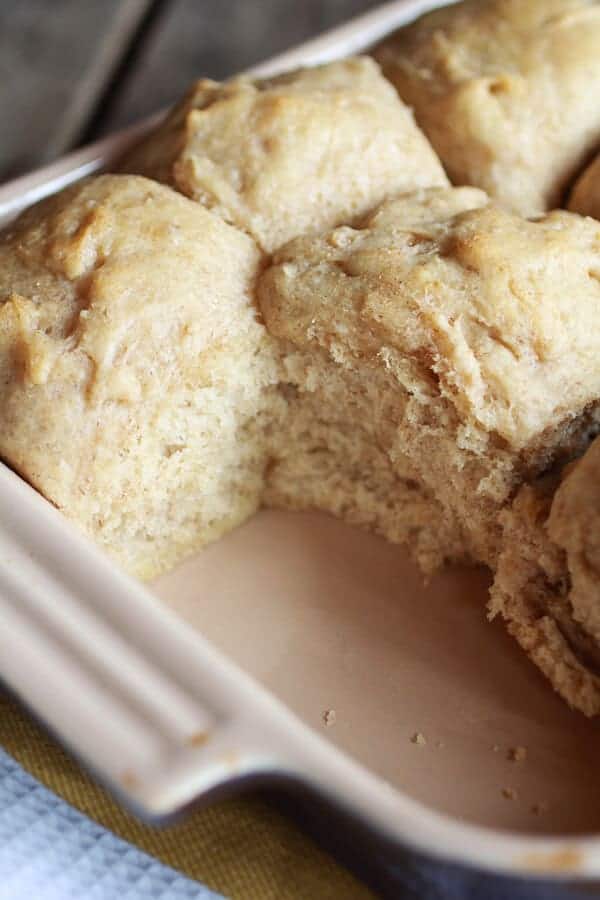 Easy Fluffy Pull-Apart Whole Wheat Buttery Dinner Rolls | halfbakedharvest.com