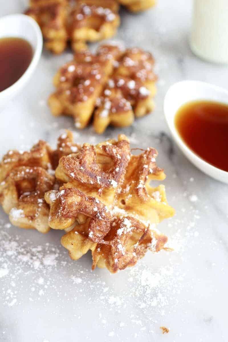 Mini Whole Wheat Cinnamon French Toast Waffle Dunkers | halfbakedharvest.com