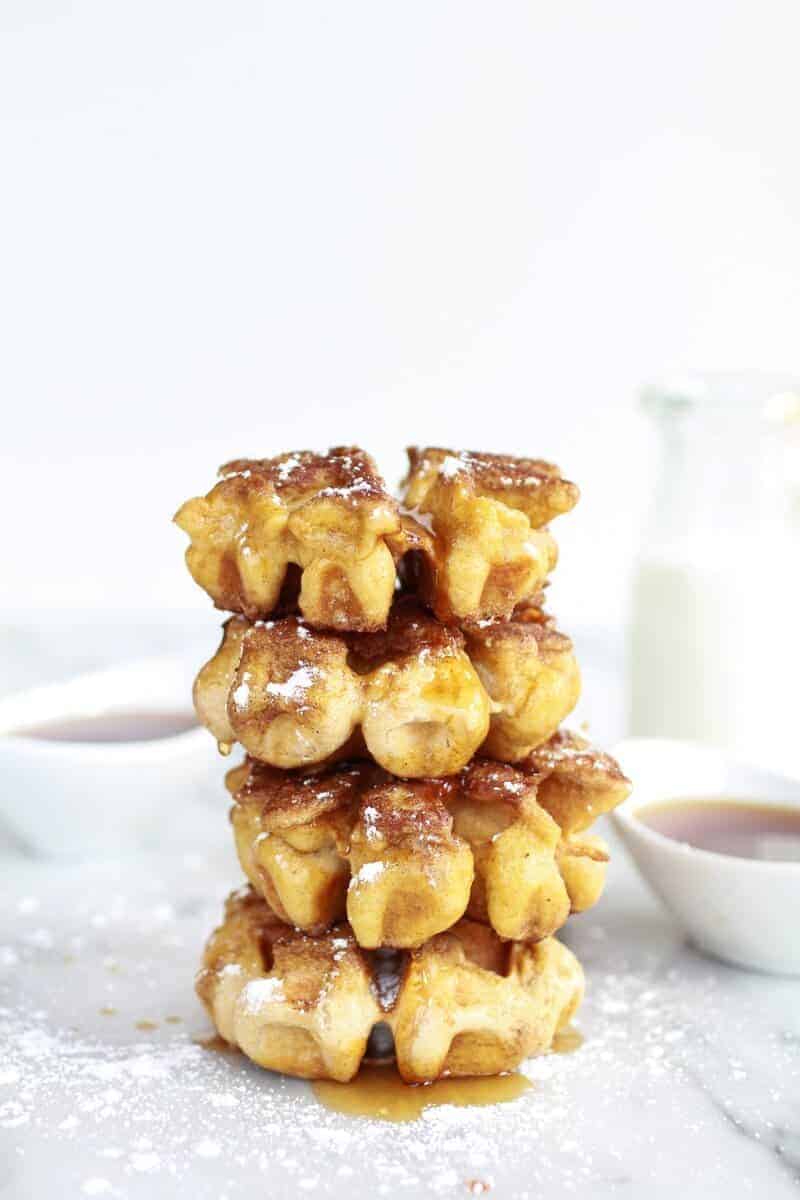 Mini Whole Wheat Cinnamon French Toast Waffle Dunkers | halfbakedharvest.com