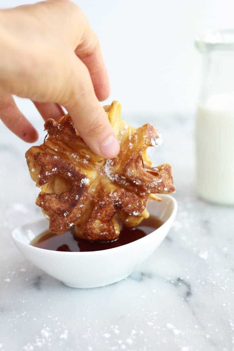 Mini Whole Wheat Cinnamon French Toast Waffle Dunkers | halfbakedharvest.com