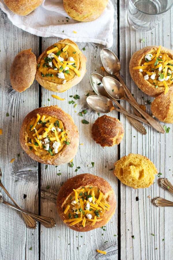 Curried Butternut Squash Broccoli Cheddar and Goat Cheese Soup | halfbakedharvest.com