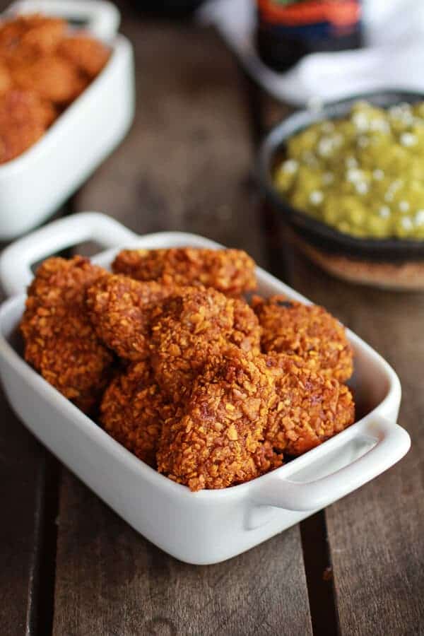 Roasted Pumpkin Chipotle Cheddar Tots with Avocado Blue Cheese Ranch | halfbakedharvest.com