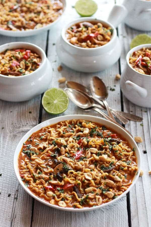 Thai Peanut Chicken and Ramen Noodle Soup | halfbakedharvest.com