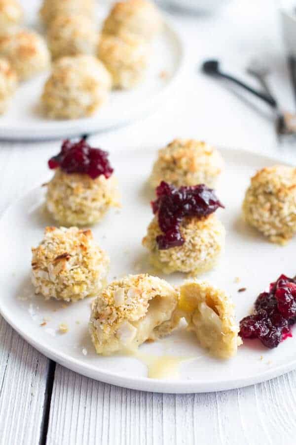 Coconut Crusted Brie Stuffed Quinoa Bites | halfbakedharvest.com