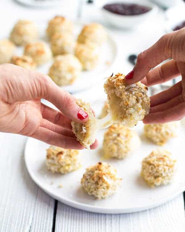 Coconut Crusted Brie Stuffed Quinoa Bites | halfbakedharvest.com