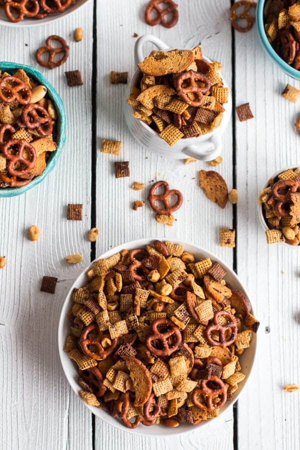 Mom's Secret Christmas Eve Chex Mix | halfbakedharvest.com