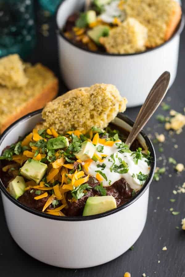 Big Time Jalapeño Lime Black Bean Texas Chili | halfbakedharvest.com