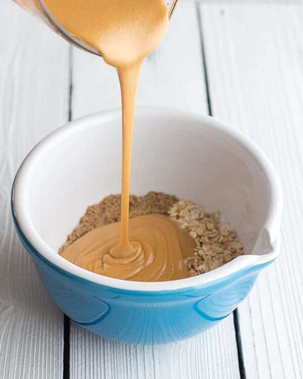 Dark Chocolate Covered Coffee Roasted Almond and Peanut Butter Oatmeal Bites | halfbakedharvest.com