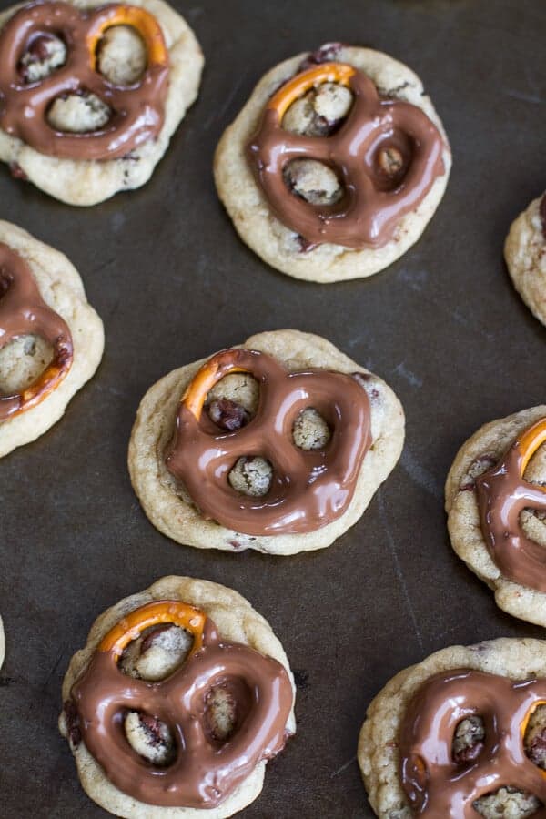 Peanut Butter Stuffed Chocolate Covered Pretzel Cookies 'N' Cream | halfbakedharvest.com