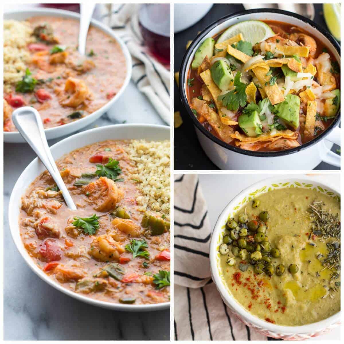 Seafood Gumbo + Herbs de Split Pea Soup + Chipotle Chicken Tortilla Soup | halfbakedharvest.com