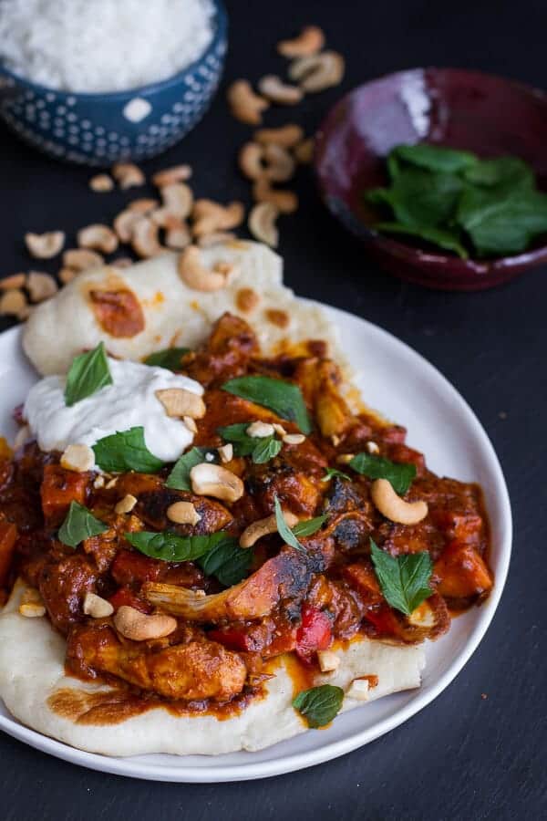 Saucy Indian Spiced Chicken with Naan | halfbakedharvest.com
