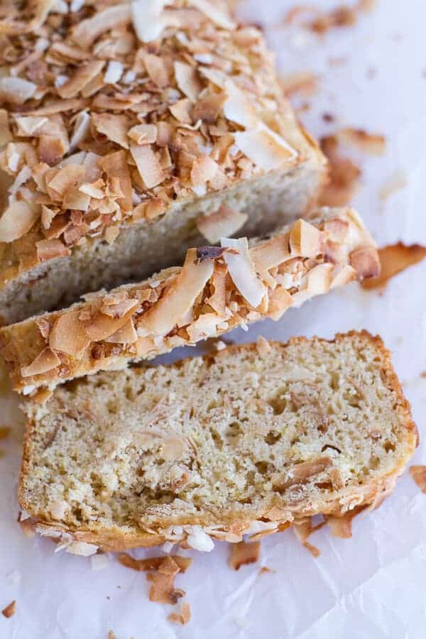 Toasted Coconut Lemon Bread with Salted Honey Butter | halfbakedharvest.com