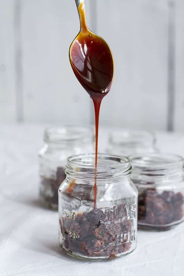 Mini Chocolate Stout Brownie Sundae Floats with Burnt Irish Caramel + Hot Fudge | halfbakedharvest.com