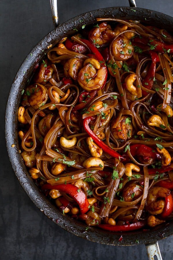 Chilli Cashew Shrimp Noodles | halfbakedharvest.com