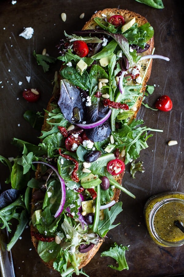 Greek Steak Salad French Bread with Soft Boiled Eggs + Feta | halfbakedharvest.com/
